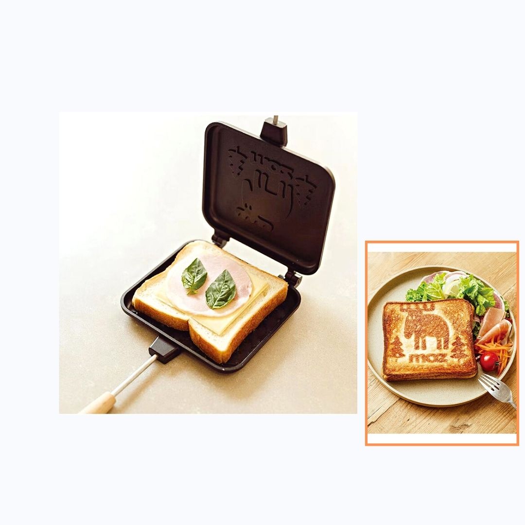 MOZ OUTDOOR BOOK Hot Sandwich Maker ver. Released --Cute Elk Pattern Hot  Sandwich Making! Fashionable cutting board ver. []