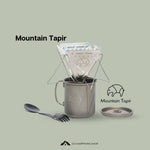 Mountain Tapir titanium single mug with lid 450ml for outdoor camping