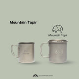 Mountain Tapir titanium single mug with lid 450ml for outdoor camping