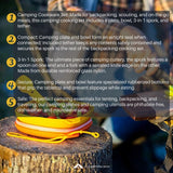 UCO 4-Piece Camping Mess Kit with Bowl, Plate and 3-in-1 Spork Utensil Set Outdoor Kitchenware