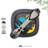 UCO 4-Piece Camping Mess Kit with Bowl, Plate and 3-in-1 Spork Utensil Set Outdoor Kitchenware