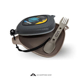 UCO 4-Piece Camping Mess Kit with Bowl, Plate and 3-in-1 Spork Utensil Set Outdoor Kitchenware