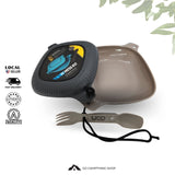UCO 4-Piece Camping Mess Kit with Bowl, Plate and 3-in-1 Spork Utensil Set Outdoor Kitchenware