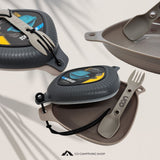 UCO 4-Piece Camping Mess Kit with Bowl, Plate and 3-in-1 Spork Utensil Set Outdoor Kitchenware