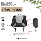 Ultralight Folding Chair Durable 600D Oxford for Fishing Camping Barbecue Outdoor