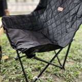 Foldable & Sturdy Moon Chair for Outdoor Camping Picnic Thickened Backrest