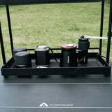 5050WORKSHOP Folding Shelf 3 Tier Steel Rack Camping Table Organizer
