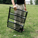 5050WORKSHOP Folding Shelf 3 Tier Steel Rack Camping Table Organizer