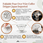 Foldable Pour Over Wire Coffee Dripper Japan Imported