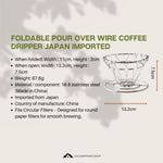 Foldable Pour Over Wire Coffee Dripper Japan Imported
