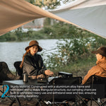 Foldable & Sturdy Moon Chair for Outdoor Camping Picnic Thickened Backrest