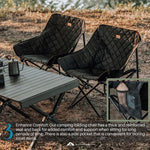 Foldable & Sturdy Moon Chair for Outdoor Camping Picnic Thickened Backrest