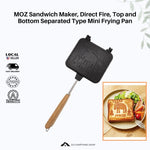 MOZ Sandwich Maker, Direct Fire, Top and Bottom Separated Type Mini Frying Pan