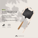 MOZ Sandwich Maker, Direct Fire, Top and Bottom Separated Type Mini Frying Pan