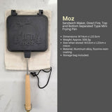 MOZ Sandwich Maker, Direct Fire, Top and Bottom Separated Type Mini Frying Pan