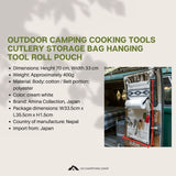 Outdoor Camping Cooking Tools Cutlery Storage Bag Hanging Tool Roll Pouch