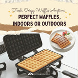 Outdoor and Home Use For Direct Fire Cast Aluminum Waffle Maker Sandwich Maker