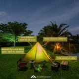 Pyramid Excursion 4 Persons Teepee Waterproof Camping Tent 240x210x162cm