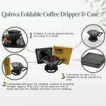 QAHWA Foldable Coffee Dripper with Convenient Carrying Case Made in Japan