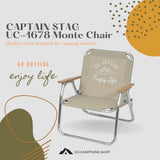 Captain Stag Monte Chair with 'Go Outside, Enjoy Life' text on a white background