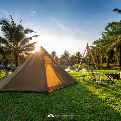 Pyramid Excursion 4 Persons Teepee Waterproof Camping Tent 240x210x162cm