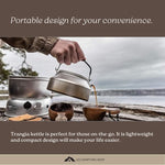 Trangia Kettle Series 25 Large 0.9L Aluminium Lightweight for Camping Outdoor Glamping Hiking