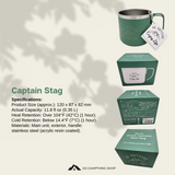 CAPTAIN STAG Monte Mug Double Stainless Vacuum Insulation Heat/Cold 350ml For Camping Picnic