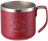 CAPTAIN STAG Monte Mug Double Stainless Vacuum Insulation Heat Insulation /Cold Insulation 350ml Red Color