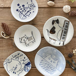 Plate Made in Japan Mino Ware Japanese Plates << Pianist >>