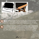 Aluminum 2 Seater Folding Chair Couple Bench for Outdoor Camping Picnic