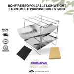 Bonfire BBQ Foldable Lightweight Stove Multi Purpose Grill Stand