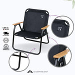 CAPTAIN STAG Black Label UC-1677 Camping Chair Outdoor Solo Bench