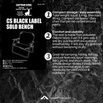 CAPTAIN STAG Black Label UC-1677 Camping Chair Outdoor Solo Bench