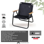 CAPTAIN STAG Black Label UC-1677 Camping Chair Outdoor Solo Bench