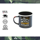 Enamel Outdoor Camping Mug Coffee Mug 350ml Black