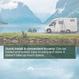 Car Side Tarp Sunshade Curtain Easy to set up 3-4 People 440x200cm Army Green