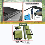 Car Side Tarp Sunshade Curtain Easy to set up 3-4 People Large 440x200cm Army Green