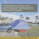 Car Side Tarp Tent Awning Sun Shade Curtain UV Protection Navy Blue Color