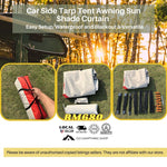 Car Side Tarp Tent Awning Sun Shade Curtain UV Protection Navy Blue Color