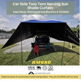 Car Side Tarp Tent Awning Sun Shade Curtain UV Protection Navy Blue Color