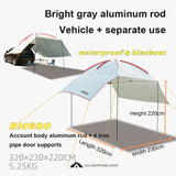 Car Side Tarp Tent Awning Sun Shade Curtain UV Protection Navy Blue Color