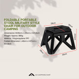 Foldable Portable Stool Military Style Chair Outdoor Camping