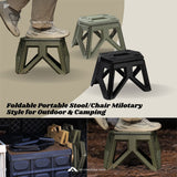 Foldable Portable Stool Military Style Chair Outdoor Camping