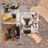 HARIO V60 02 Coffee Dripper & Server Set Chocolate Color