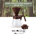 HARIO V60 02 Coffee Dripper & Server Set Chocolate Color