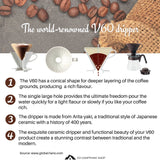 HARIO V60 02 Coffee Dripper & Server Set Chocolate Color