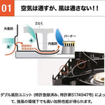 Iwatani Cassette Fu Wind Maru 2 Portable Stove with Storage Case Japan Imported