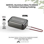 MARVEL Aluminium Mess Tin 850ml For Outdoor Camping Cooking