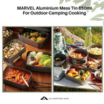MARVEL Aluminium Mess Tin 850ml For Outdoor Camping Cooking