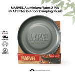 MARVEL Aluminium Plates 2 Pcs  SKATER for Outdoor Camping Picnic